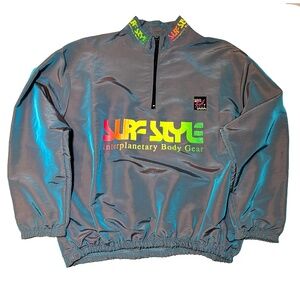 Surf Style Windbreaker Aqua blue